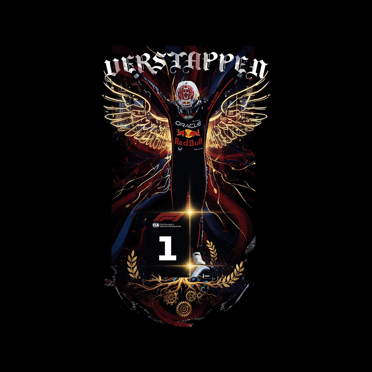 No Risk Full Push - Max Verstappen – Oversized T-Shirt