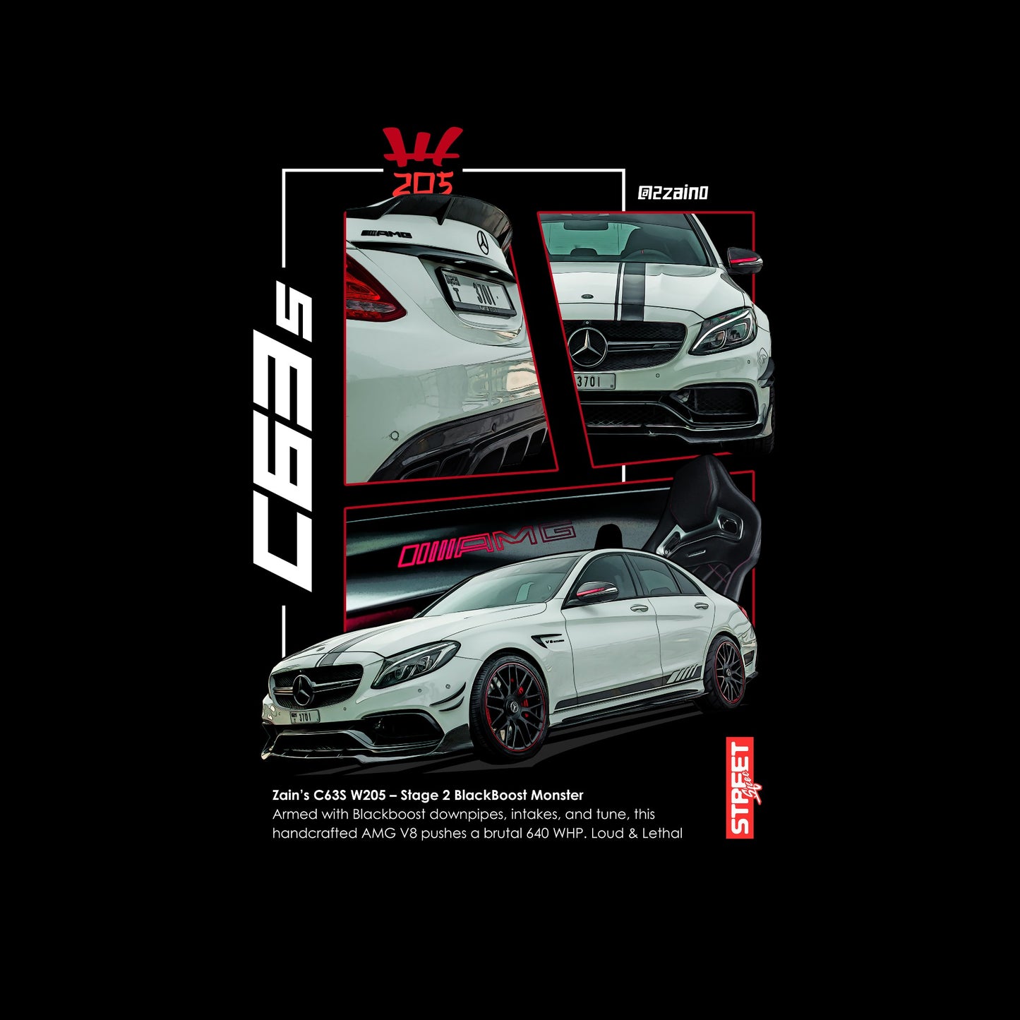 Zain's C63s AMG - Oversized T Shirt