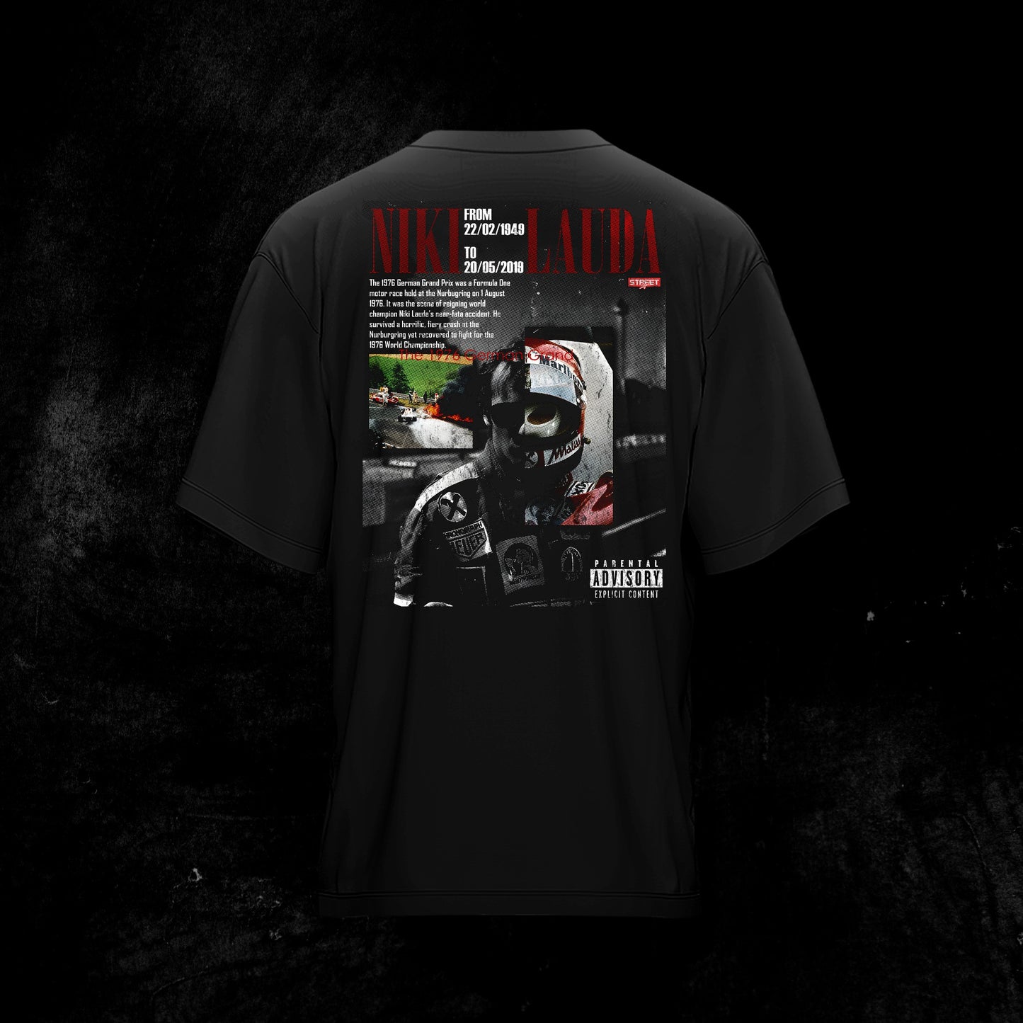 Niki Lauda – Halftone Oversized Tee